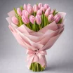 С любовью - букет из розовых тюльпанов